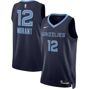 Nike Ja Morant Memphis Grizzlies Unisex Navy Swingman Jersey Stunning Icon Edition Retailers