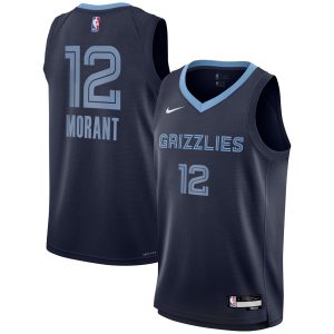 Nike Ja Morant Memphis Grizzlies Youth Stunning Navy Swingman Jersey Icon Edition Stand out from the crowd! Wear this eye - catching jersey.