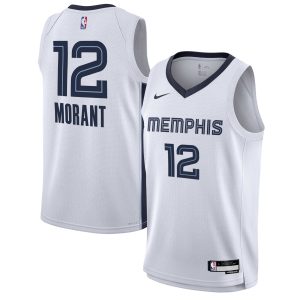 Nike Ja Superior Morant Memphis Grizzlies Youth White Swingman Jersey Association Edition Best - selling! Order this popular jersey before it's out of stock.