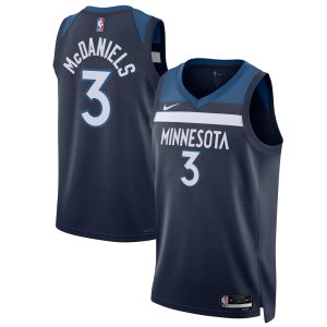Nike Jaden McDaniels Premium - grade Minnesota Timberwolves Unisex Navy Swingman Player Jersey Icon Edition Designed for performance! Get this functional jersey.