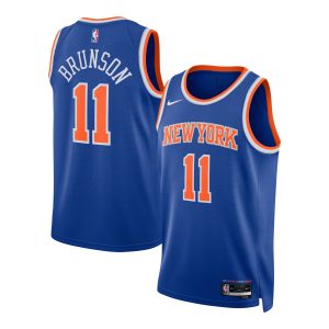 Nike Jalen Brunson New York Knicks Unisex Blue Splendid Swingman Jersey Icon Edition For the true fans! Secure this authentic jersey now.