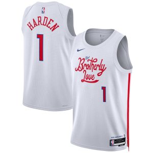 Nike James Harden Philadelphia 76ers Unisex White 2022/23 Swingman Jersey City Edition Admirable Unbeatable style! Get this stylish jersey now.