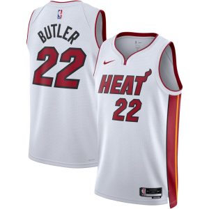 Nike Jimmy Butler Miami Heat Unisex White Swingman Jersey Association Outstanding Edition High - demand item! Order this sought - after jersey immediately.