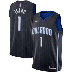 Nike Jonathan Isaac Orlando Luxurious Magic Black Swingman Jersey Icon Edition Stand out from the crowd! Wear this eye - catching jersey.