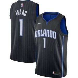 Nike Jonathan Isaac Orlando Magic Youth Black Swingman Jersey Dashing Icon Edition Designed for performance! Get this functional jersey.