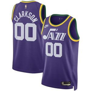 Nike Jordan Phenomenal Clarkson Utah Jazz Unisex Purple Swingman Replica Jersey Classic Edition Sports enthusiasts