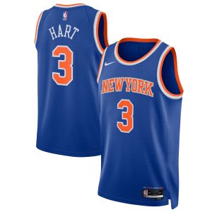 Nike Josh Hart New York Stylish Knicks Unisex Blue Swingman Player Jersey Icon Edition Flash sale! Snag this great jersey at a discounted price.