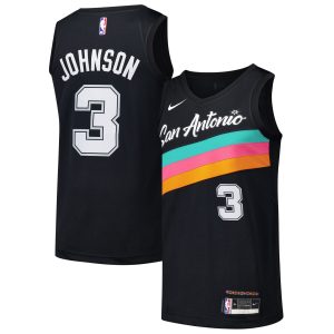 Nike Keldon Johnson San Antonio Spurs Enchanting Black Swingman Player Jersey City Edition Hurry! Exclusive offer. Get your hands on this outstanding jersey right away.