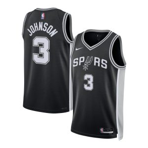 Nike Keldon Johnson Captivating San Antonio Spurs Unisex Black Swingman Jersey Icon Edition Collectors