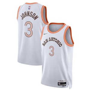 Nike Keldon Johnson San Antonio Spurs Unisex White 2023/24 Swingman Enchanting Jersey City Edition Show your dedication! Own this special jersey for your team.
