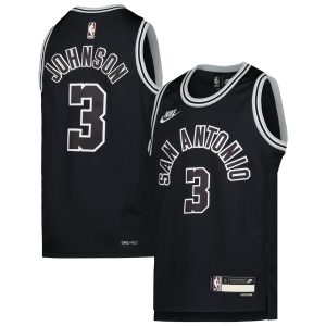 Nike Keldon Johnson San Antonio Spurs Youth Enchanting Black 2022/23 Swingman Jersey Classic Edition Authentic look! Wear this genuine jersey.