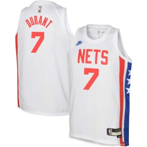 Nike Kevin Durant Brooklyn Nets Youth White 2022/23 Charming Swingman Jersey Classic Edition Designed for performance! Get this functional jersey.