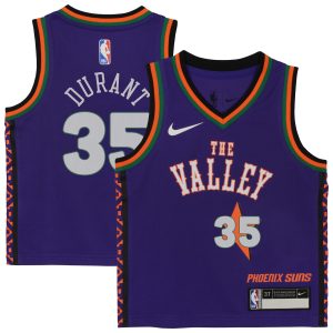 Nike Splendid Kevin Durant Phoenix Suns Toddler Purple 2024/25 Swingman Player Jersey City Edition Upgrade your fan gear! Order this premium jersey today.