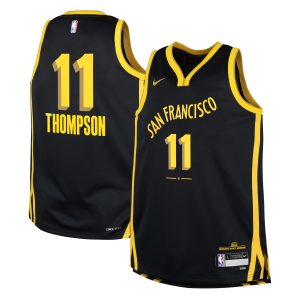 Nike Klay Thompson Golden State Warriors Youth Black Swingman Replica Jersey City Edition Premium - grade Join the elite! Get this exclusive jersey.