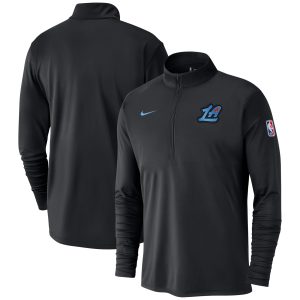 Nike LA Clippers Black 2024/25 Admirable City Edition Authentic Coaches Performance Half Zip Top Team spirit! Show it off with this awesome jersey.