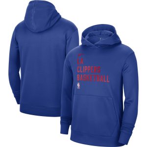Nike Premium LA Clippers Unisex Blue 2023/24 Performance Spotlight On Court Practice Pullover Hoodie Be a part of the action! Get this game - ready jersey.