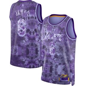 Nike LeBron James Los Angeles Lakers Unisex Outstanding Purple Select Series Swingman Jersey Collector's item! A rare addition to any collection.