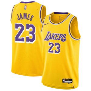 Nike LeBron James Los Angeles Lakers Remarkable Youth Gold Swingman Jersey Icon Edition Best - selling! Order this popular jersey before it's out of stock.
