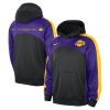 Nike Los Angeles Lakers Black/Purple Authentic Starting Top - notch Five Force Performance Pullover Hoodie New arrival! Check out this fresh and exciting jersey.