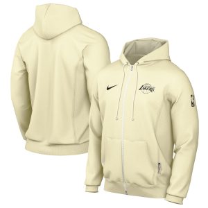 Nike Los Angeles Lakers Cream Prime Authentic Standard Issue Full Zip Hoodie Jacket High - demand item! Order this sought - after jersey immediately.