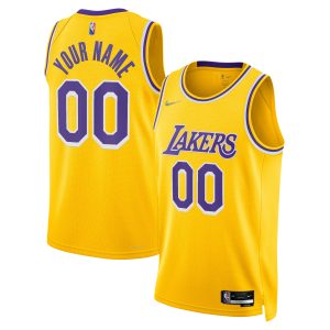 Nike Los Angeles Lakers Gold 2021/22 Diamond Swingman Custom Classy Jersey Icon Edition For a short time only! Don't miss out on this fantastic jersey.