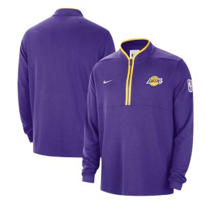 Nike Los Angeles Lakers Purple Impressive Authentic Performance Half Zip Jacket Trending now! Grab this hot jersey while you can.