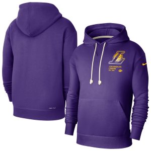 Nike Los Angeles Lakers Purple Courtside Standard Issue Premium Charming Performance Pullover Hoodie Join the elite! Get this exclusive jersey.
