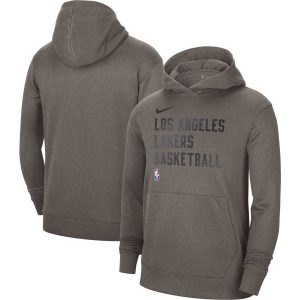 Nike Los Impressive Angeles Lakers Unisex Heather Gray 2023/24 Performance Spotlight On Court Practice Pullover Hoodie Proven quality! Invest in this reliable jersey.