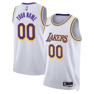Nike Los Angeles Lakers Unisex White Swingman Exceptional Custom Jersey Association Edition For a short time only! Don't miss out on this fantastic jersey.