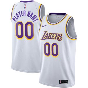 Nike Los Angeles Lakers White 2020/21 Swingman Custom Jersey Striking Association Edition Gift idea! Surprise a sports fan with this amazing jersey.
