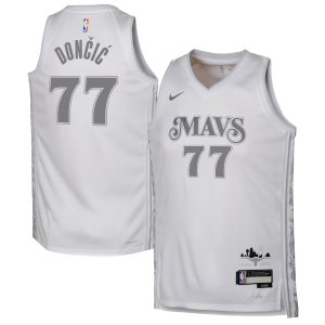 Nike Luka Dončić Top - notch Dallas Mavericks Youth White 2024/25 Swingman Player Jersey City Edition Be the first! Order this trendy jersey ahead of the crowd.