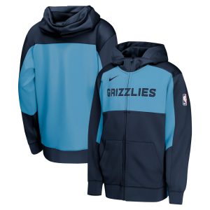 Nike Memphis Grizzlies Youth Navy/Light Blue Authentic On Court Showtime Performance Captivating Full Zip Hoodie Proven quality! Invest in this reliable jersey.