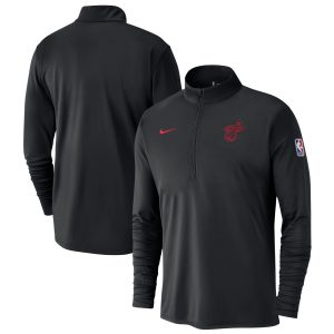 Nike Miami Outstanding Heat Black 2024/25 City Edition Authentic Coaches Performance Half Zip Top Proven quality! Invest in this reliable jersey.