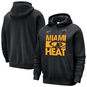 Nike Miami Remarkable Heat Black Courtside Club Pullover Hoodie Proven quality! Invest in this reliable jersey.