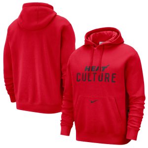 Nike Miami Heat Red 2024/25 Splendid City Edition Essential Club Pullover Hoodie Be a part of the action! Get this game - ready jersey.