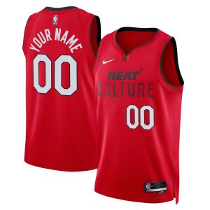 Nike Miami Heat Captivating Unisex Red 2024/25 Custom Swingman Jersey City Edition Designed for performance! Get this functional jersey.