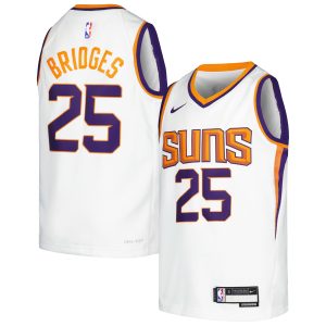 Nike Mikal Bridges Phoenix Suns Youth Stunning White Swingman Jersey Association Edition Exclusive design! Own a jersey like no other.