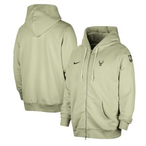 Nike Milwaukee Bucks Green Authentic Alluring Standard Issue Full Zip Hoodie Jacket Collector's item! A rare addition to any collection.