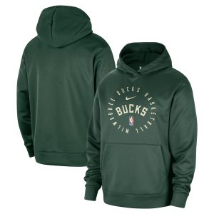 Nike Milwaukee Bucks Hunter Green 2024/25 Spotlight On Court Magnificent Practice Performance Pullover Hoodie Celebrate your team! Order this commemorative jersey.