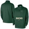 Nike Milwaukee Bucks Hunter Green Courtside Club Half Glamorous Zip Jacket Retailers