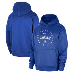 Nike Splendid Milwaukee Bucks Royal 2024/25 Spotlight On Court Practice Performance Pullover Hoodie Don't be left out! Get this stylish jersey and show your team pride.