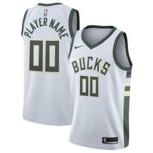 Nike Milwaukee Bucks White 2020/21 Swingman Custom Jersey Association Edition Premium Enhance your game - day look! Get this fashionable jersey.