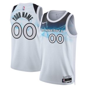 Nike Minnesota Timberwolves Unisex White 2024/25 Custom Swingman Jersey Charming City Edition Sports enthusiasts