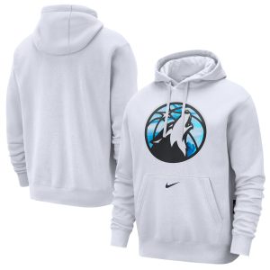 Nike Minnesota Timberwolves Charming White 2024/25 City Edition Essential Club Pullover Hoodie Collectors