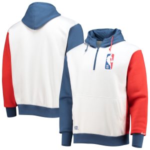 Nike NBA Dashing White/Blue Team 31 75th Anniversary Courtside Fleece Half Zip Hoodie Fan favorite! Join thousands who love this premium jersey.