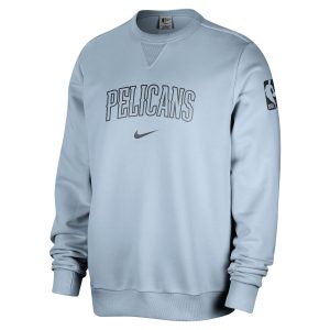 Nike New Orleans Pelicans Light Blue Courtside Standard Issue Performance Superb Pullover Sweatshirt Hurry! Exclusive offer. Get your hands on this outstanding jersey right away.