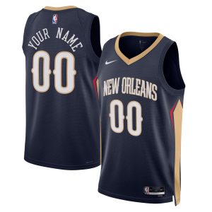 Nike New Orleans Pelicans Unisex Navy 2022/23 Swingman Custom Jersey Icon Edition Distinguished Show your dedication! Own this special jersey for your team.