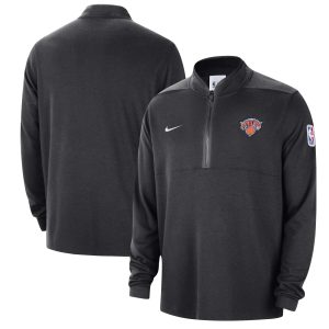 Nike New York Knicks Black Authentic Prime Performance Half Zip Jacket Designed for performance! Get this functional jersey.