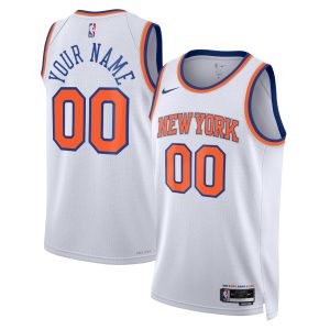 Nike New York Enchanting Knicks Unisex White Swingman Custom Jersey Association Edition Don't be left out! Get this stylish jersey and show your team pride.