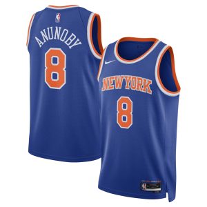 Nike OG Anunoby New York Knicks Unisex Blue Marvelous Swingman Jersey Icon Edition Perfect fit! Order this comfortable jersey.